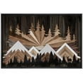 thumbnail image 2 of PixonSign Framed Wall Art Wood Panel Snowy Mountains Nature Wilderness Modern Art Country/Farmhouse Rustic Multicolor Canvas Prints Fine Art for Bedroom, Office -, 2 of 5