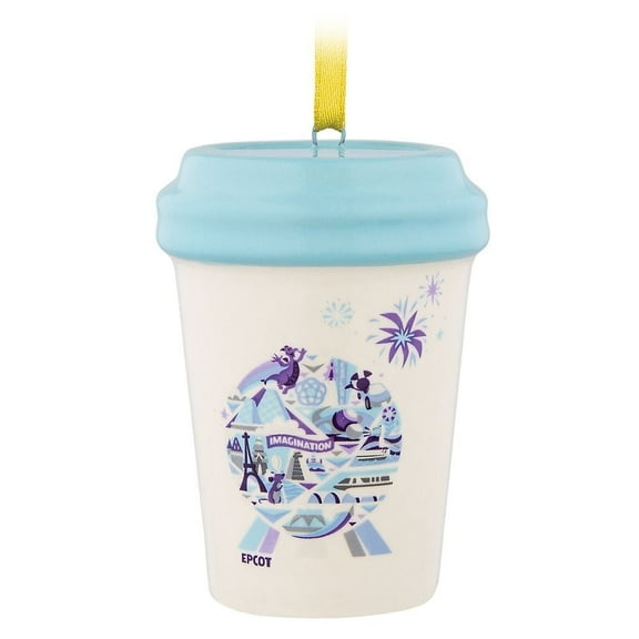 Disney Minnie Mouse Epcot Starbucks Keepsake Ceramic Ornament, 2 1/2" H x 2" Diameter