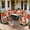 Coarse Orange Red, variant on XIZZI 8 Pieces Wicker Patio Furniture with Swivel Rocking Chair Rattan Outdoor Conversation Set Patio Sectionals Set with Glowing Coffee Table for Porch, Navy Blue
