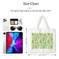 thumbnail image 3 of Yiaed Lemon Print Fluffy Shoulder Bag Plush Bags Women Ladies Tote Bag Fluffy White Furry Purse Handbag for Autumn and Winter, 3 of 7