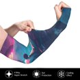 thumbnail image 2 of Bingfone Farmers Gardening Sleeves Sun Protection Arm Cooling Sleeves for Women Men with Thumb Hole - DJ Panda Hot Air Balloon, 2 of 7