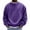 A-Purple, variant on Long Sleeve Faux Two Piece Crewneck Sweatshirt for Men Oversized Solid Color Casual Pullover Top