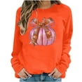 thumbnail image 6 of Frostluinai Crew Neck Sweatshirts for Women Happy Thanksgiving Pullover Long Sleeve Pumpkin Graphic Sweat Shirts Fall Gifts for Woman, 6 of 7