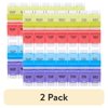 (2 pack) Equate 4-A-Day Weekly Large Pill Planner, Easy Open Pill Organizer