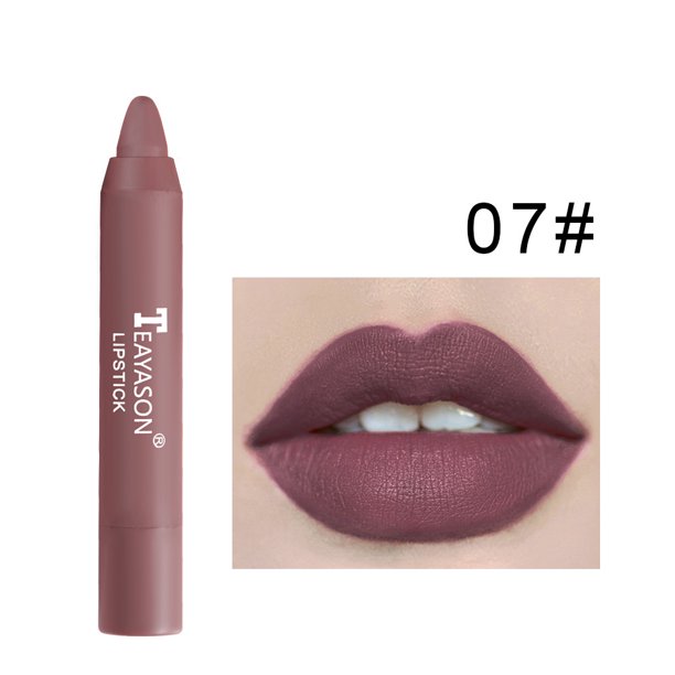 Lápiz labial mate de terciopelo desnudo, lápiz labial de larga duración, resistente al agua, reproducción de Color, taza antiadherente, lápiz labial, Lápiz Delineador de labios, cosméticos para mujer