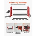 thumbnail image 6 of VEVOR Power Tool Organizer Wall Mount, 3-Layer Storage Rack with 4 Drill Holders, Tools Holder and Storage Rack with Side Pegboards, Garage Tool Organizer for Garage, Workbench, and Workshop, 6 of 9