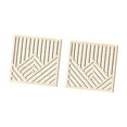 thumbnail image 3 of WLPZXP 2 Pieces Geometric Wood Wall Art Wood Abstract Wall Panels,Hollow Line Art Decor maple color, 3 of 9