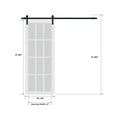 thumbnail image 5 of Modern Barn Door 42 x 84 in - LUNO 1003 Walnut - 8FT Rail Track Heavy Hardware Set - Solid Panel Interior Doors, 5 of 5