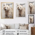 thumbnail image 4 of Designart "Minimalist Icy Bear I" Animals Bear Floater Framed Canvas Art Print, 4 of 5