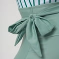 thumbnail image 4 of Povozer Maternity Swimsuit One Piece Tie Front Bathing Suit V Neck Pregnancy Swimwear High Cut (Mint Green, L), 4 of 6