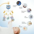 thumbnail image 6 of SUMWE Baby Crib Mobile with Music and Lights for Girls Musical Mobiles for Crib Boy Hanging Toys Bassinet Mobile for Pack n Play Portable Baby Mobile - Blue, 6 of 7