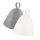 thumbnail image 3 of 2 piezas de gorro de sauna, accesorios de baño para evitar el sobrecalentamiento. 1 gris y 1 blanco, 3 of 9