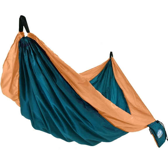 EQUIP Tree Hammock, Cantaloupe Orange and Green, 116" L x 59" W x .05" D