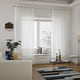 thumbnail image 3 of Cortina de ventana de gasa blanca transparente con parte superior de anillo para cocina, dormitorio yeacher 55" de ancho x 102" de largo, 3 of 7