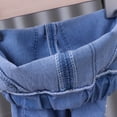thumbnail image 3 of Cethrio Flare Jeans for Girl 2026, Casual Stretchy Spring Elastic Waist Denim Pants Light Blue Size 2-3 T, 3 of 3