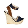 thumbnail image 2 of New Women Liliana Spectra-9 Canvas Ankle Strap Espadrille Platform Wedge Sandal, 2 of 5