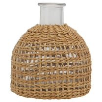 Straw Glass Vase Water Planting Container Delicate Adornment