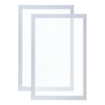 thumbnail image 1 of Unique Bargains Magnetic Sign Holder 11x17,  2PCS A3 Magnetic Display Frame Self Adhesive Photo Frame for Refrigerator, Silver, 1 of 7