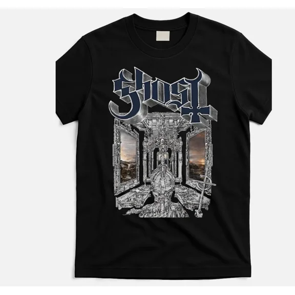 Reprint Rare Ghost Skeletá Glitter T-Shirt Ghost Band 2025 Tour Merch Rock Music Size