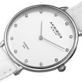 thumbnail image 3 of Women's Quartz Diamond Interchangeable Leather White Strap Watch, 3 of 6