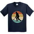 thumbnail image 3 of Inktastic Hockey Player Retro Sunset Youth T-Shirt, 3 of 5