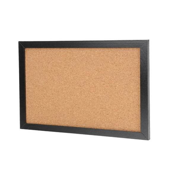 LQXZWJY Cork Board Bulletin Board, 15.75"X 11.8" pin Boards for Walls, Oak Wood Finish Frame, Wall Mounted Cork Board for Office Home and School