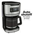 thumbnail image 4 of Hamilton Beach Front Fill 14-Cup Programmable Drip Coffee Maker Machine with Glass Coffee Pot, Cafetera, Black, 4 of 8
