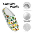 thumbnail image 5 of KLL Train With Animals Pattern Adult Unisex Cozy Slippers,Fuzzy Slip-on Slippers TPR Sole Slippers Comfort Plush Home Footwear for Indoor & Outdoor-35/36, 5 of 7