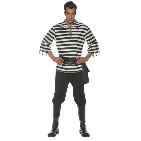 Black and White Pirate Men's Adult Halloween Costume