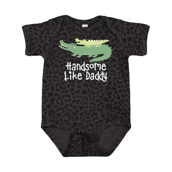 Inktastic Alligator Handsome Like Daddy Baby Boy Boys Baby Bodysuit