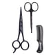 thumbnail image 4 of 3pcs / Set Tijeras para hombres Tijeras para la nariz Tijeras para el cabello Tijeras para la barba con Negro Yuyangstore juego de tijeras de barba, 4 of 5