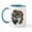 White/Blue Inside, variant on CafePress - Gray Wolf Mug - 11 oz Ceramic Mug - Novelty Coffee Tea Cup