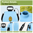 thumbnail image 3 of Merryhome Battery Powered Sprayer, 2.1 Gallon/8L Electric Sprayer with 3 Mist Nozzles, USB Rechargeable Handle, Retractable Wand & Adjustable Strap for Lawn, Garden, Yard and Weed Control, 3 of 11