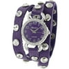 Brinley Co. Women's Rhinestone-Studded Wrap-Around Watch