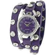 Brinley Co. Women's Rhinestone-Studded Wrap-Around Watch