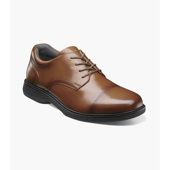 Nunn Bush KORE Pro Men's Cap Toe Oxford, Cognac, 11.5W