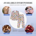 thumbnail image 7 of KLL Pineapple And Leaves Sleepwear Mens Flannel Pajamas,Long Cotton Pj Set, 7 of 7