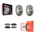 thumbnail image 1 of Transit Auto Front Coated Disc Brake Rotors and Semi-Metallic Pads Kit for Car Honda Accord Acura CL KGS-100201, 1 of 11