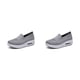 thumbnail image 1 of Qarigey Mocasines con tejido de mosca para mujer, zapatos para caminar, zapatos planos de suela gruesa, zapatos calados informales de malla Gris treinta y seis 2piezas, 1 of 6