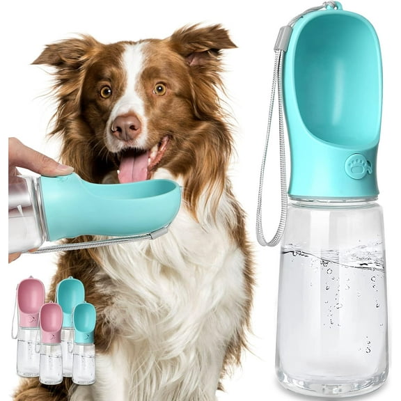 Dog Water Bottle with Food Container Portable Leakproof Travel Dispenser with Foldable Bowl for Cat Walking Travel Dog Gift