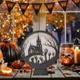 thumbnail image 4 of WHEANG Halloween Decorations Indoor Glass Globe 6.3" Battery Operated LED Lights With Bat Pattern Black Halloween Decor For Table Home, 4 of 5