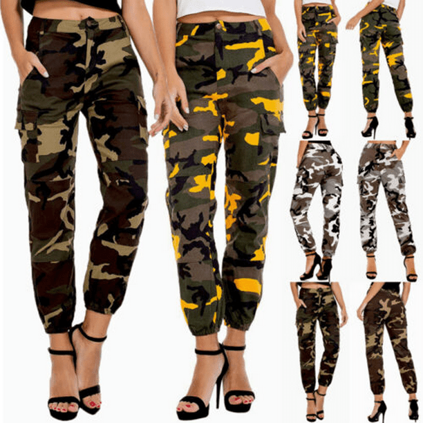 peace world print elastic waist jogger pants