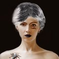 thumbnail image 3 of Peluca de Halloween para abuela, peluca de mujer, peluca gris corta y rizada, peinado, accesorio de Cosplay de Navidad, suministros de mascarada, 3 of 8