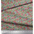thumbnail image 2 of Soimoi Cotton Voile Fabric Leaves & Floral Artistic Print Fabric by The Yard 56 Inch Wide, 2 of 3