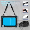 thumbnail image 6 of FIEWESEY for Walmart Onn 11 inch Tablet Pro 2024 Model Case/Onn 11 inch Tablet Pro (100146660) 2024 Case Kids Friendly with Shoulder Strap Stand 2Pcs Tempered Glass Screen Protector (BlackBlue+2Pcs), 6 of 8