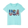 thumbnail image 2 of Favoffer Independence Day Children Tops Toddler Kids Boys Girls Cotton T-shirt Fashion Cute Round Neck Independence Day Print Tee Short Sleeve Top, 2 of 5