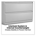 thumbnail image 6 of Alera Lateral File, 2 Legal/Letter-Size File Drawers, Light Gray, 42" x 18.63" x 28", 6 of 9