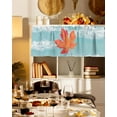 thumbnail image 3 of Valances for Windows, Thanksgiving Sky Fall Orange Maple Leaf Watercolor Rod Pocket Short Window Valance Curtains Holiday Window Treatment for Kitchen Living Room Bathroom, 42"x18", 3 of 6