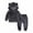 Dark Gray, variant on Herrnalise Baby Boys' Short-Sleeve Bodysuit Autumn Winter Girls' Golden Velvet Hooded Pullover Long Sleeve Top Casual Pants Suit