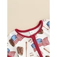 thumbnail image 5 of Bagilaanoe 4th of July Jumpsuit for Newborn Baby Girl Short Sleeve Print Romper 3M 6M 12M 18M Infant Independence Day Clothes, 5 of 7